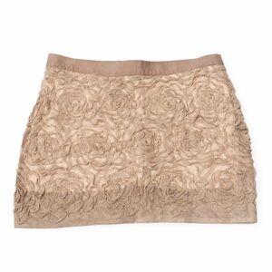 Opening Ceremony Beige Textured Mini Skirt
